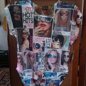 Love J ladies photo printed shirt